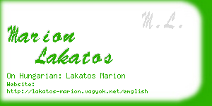 marion lakatos business card